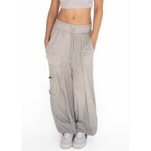NEW TENLY palazzo cotton pants in light heather gray